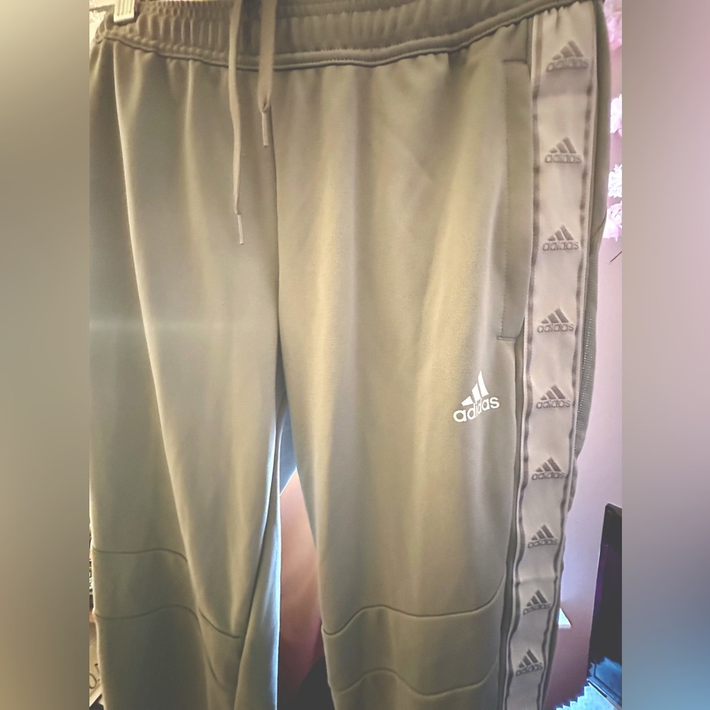 Adidas track pants/joggers. Gray color. size small.